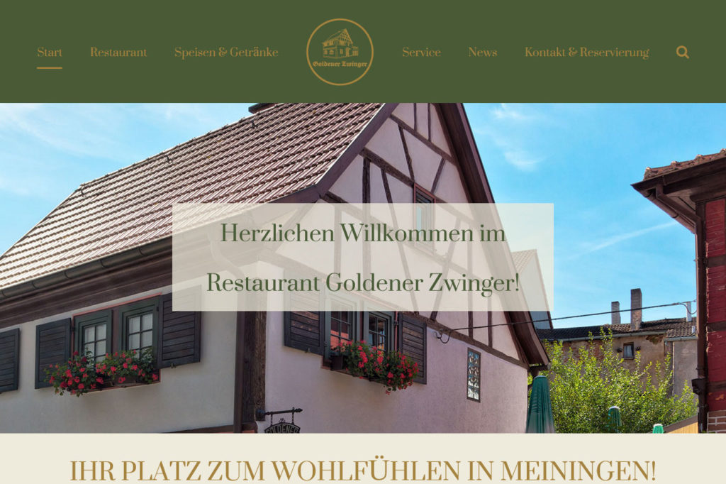 Neue Website - Blogbeitrag - Restaurant Goldener Zwinger in Meiningen
