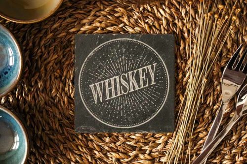 Schiefer-Untersetzer "Whiskey"
